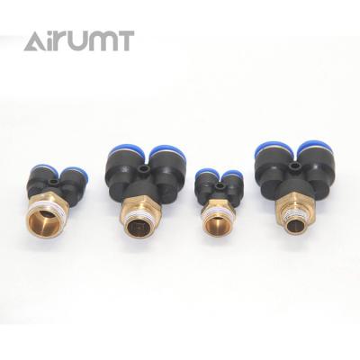 China High Quality Hotels Y Push To Connect Pneumatic Type Air Hose Connector Hose Fittings One Touch Px Fitting for sale