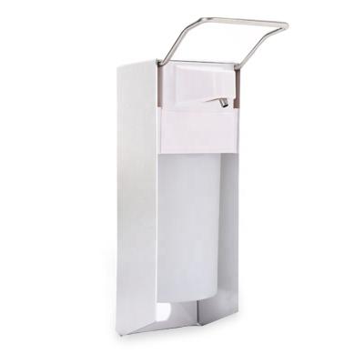 China Foam Controlled Soap Dispenser 1000ml Hospital Hand Sanitizer Aluminum Alloy Elbow Soap Dispenser For Liquid Soap for sale