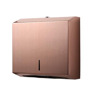 China Modern Rose Gold Wall Mounted Various Color Stainless Steel Paper Towel Dispenser Factory for sale