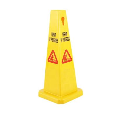 China Small Safety Warning Sign Factory Sale High Visibility Various Caution Plastic Road Safety Warning Sign for sale