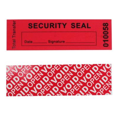 China Labels security warranty sticker a4 anti-counterfeit destructive paper security sticker for sale