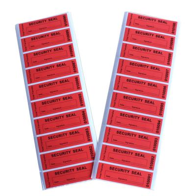 China Anti-Counterfeit Tamper Evident Label Security Seal Label Guarantee Vacuum Seal Stickers for sale