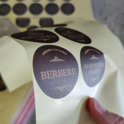 China Holographic Custom Printing Self Adhesive Kraft Paper Label Sealing Sticker For Food Packaging for sale