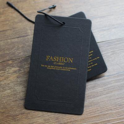 China Custom Recyled Garment Product Hang Tags Clothing Brand Paper Tag for sale