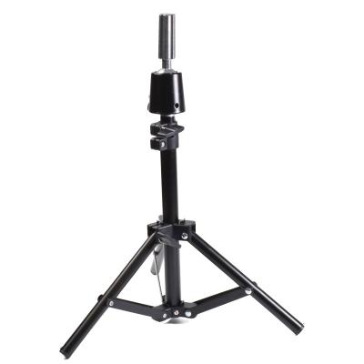 China Portable Wholesale Wig Making Canvas Head Mannequin Stand Wig Tripod Stand for sale