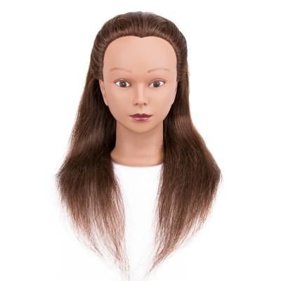 China Wholesalefemale Silky Straight Wave Cosmetology 100 Dummy Heads Training Hairdresser Mannequin Mannequin Natural With Hair for sale