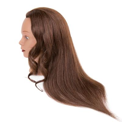 China Natural Hair Mannequin Head With Stand for sale