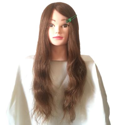 China Silky straight wave mannequin head with makeup for sale