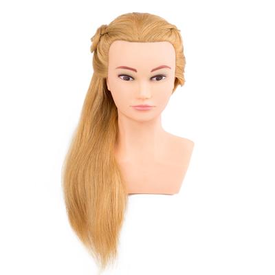 China Cosmetology Manikin Heads Mannequin Head With Hair Training Hairdressing Doll Mannequins Human Heads Forming Female Dummy Head for sale