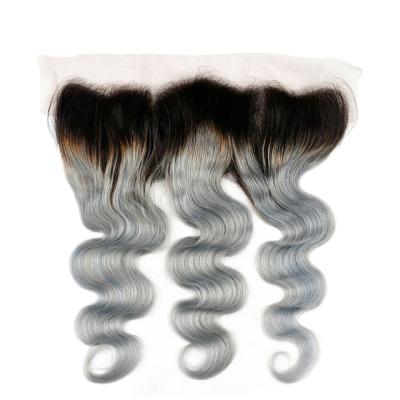 China Wholesale Remy Brazilian Lace Body Wave Body Wave 8-20 Inch Ear Lace Frontal Closure Hair Headband 8-20 Inch Color 1b/grey 13*4 Ear Frontal Ear for sale