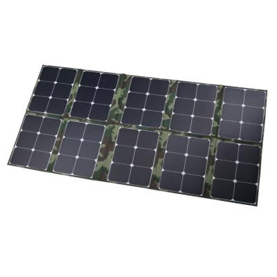 China Camouflage 200W Outdoor Activities Folding Solar Panel ETFE Highly Demand Military Portable Emergency Desert Camping Solar Charging Kit for sale