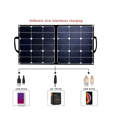 China Outdoor Foldable Portable Solar Panel Outdoor Use 40W 50W 60W 100W 120W 150W 200W 400W Activities Family Emergency for sale