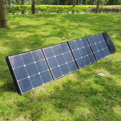 China Outdoor Activities 200W 4 Times Laptop Solar Portable Cell Phone Charger Solar Panel Bag Power Station Power Supply for sale