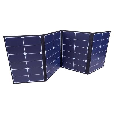 China Outdoor Activities 80W 100W 120W 200W Foldable Portable Outdoor Solar Panel Charging Kit Power Station Solar System for Family Emergency Home Use for sale