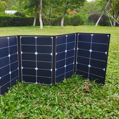 China Foldable Portable Outdoor Solar Panel Charging Kit Outdoor Activities Factory Price 80W 19.8V 4.06A SunPower Solar Panel Kit 4 Times for sale