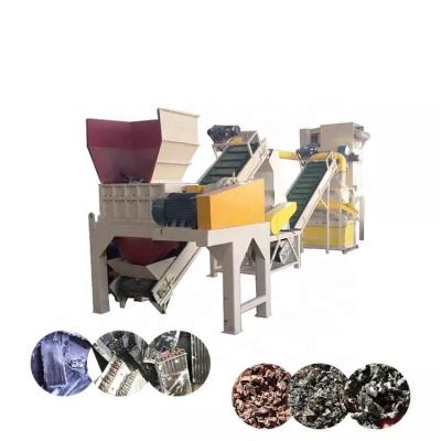 China Factory Aluminum and Copper Radiator Shredder and Separator Air Conditioner Radiator Recycling Crusher Machine for sale