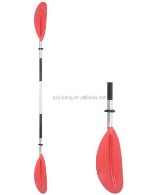 China Adjustable Kayak Paddle Aluminum Asymmetric With Fiberglass Reinforced Blade for sale