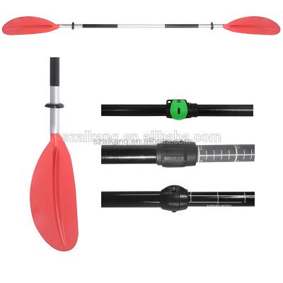 China Detachable Oval 4 Part Auminum Axle Paddle Kayak Paddle for sale