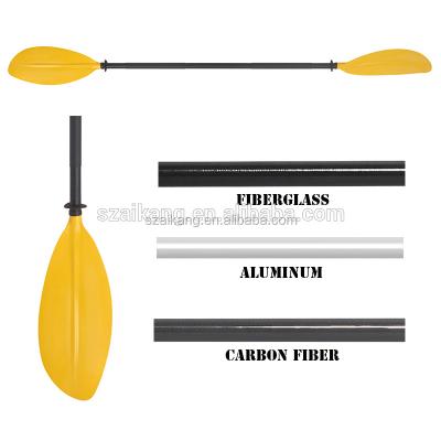 China Water Pool Fun Kayak Paddle Curved Blade 230 Cm Yellow Hardcore Water Sports for sale