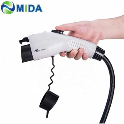 China USA 16A / 32Amp SAE J1772 EV Plug EV Charging Connector 240V Type 1 Female gun EV Car Charger Side for sale