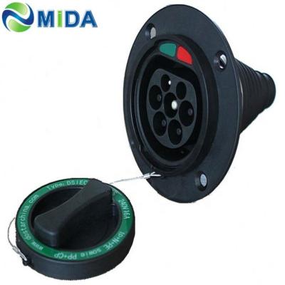 China Iec 62196-2 63a 4 Fixed Ev Charging Socket / Type 2 EV Charging Socket for sale