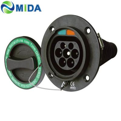 China DUOSIDA 32A Type2 Male EV Socket for Car Charger Station IEC62196 Electric Vehicles inlet AC Charging Socket for sale