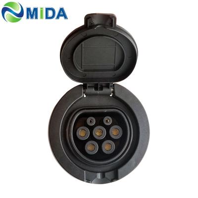 China DOSTAR iec 62196-2 ev socket type 2 32Amp vehicle inlet charging connector for sale