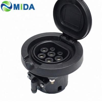 China 63A Type2 1phase EV Charging Socket Outlet EV Charging Socket for sale