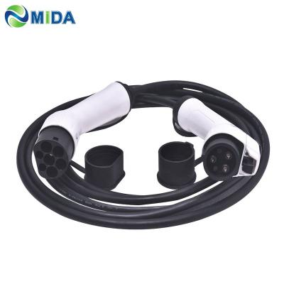 China 16A/32A SAE J1772 to IEC 62196-2 Type 1 to Type 2 EV Connector for Electric Vehicle EV Charging Station Car Charger EV Plug for sale