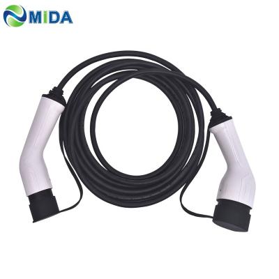 China Three phase 16A 5M Type 2 to Type 2 EV Charging Cable type 2 ev charging cable for sale