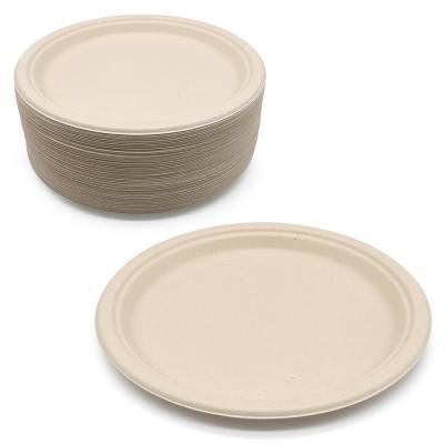 China Wholesale Disposable Biodegradable Biodegradable Food Packaging Sugarcane Bagasse Pulp Dish Minimalist High Quality Eco-Friendly NPFSW7008 for sale