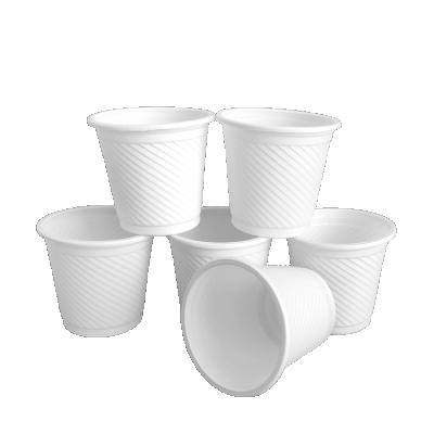 China Wholesale White Disposable Biodegradable Cornstarch Plastic Cup High Quality Restaurant Eco-Friendly DLP-08 for sale