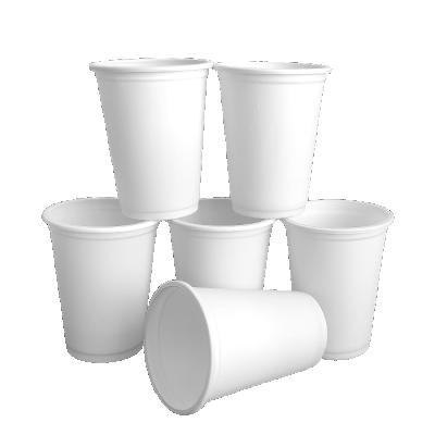 China Wholesale White Disposable Biodegradable Cornstarch Plastic Cup High Quality Restaurant Eco-Friendly DLP-02 for sale