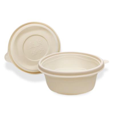 China New NEW-W-1250ML Contemporary Eco-Friendly Soluble Disposable Hygienic Safe and Convenient Cornstarch Material White Bowl for sale