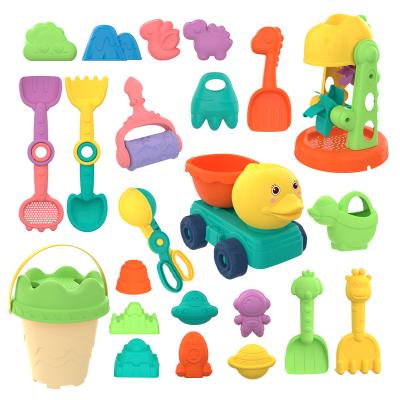 China 100% Eco-Friendly Custom Child Toy Children Summer Baby Sand Plastic Sets For Adults Kids Silicone Beach Toys for sale