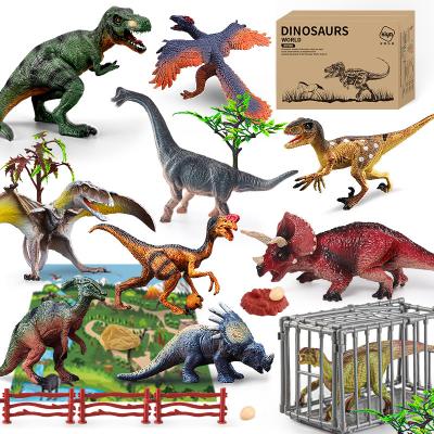 China Hot Selling Children's Toys Children's Electric Dinosaur Play Set Toys with Play Mat and Figures for sale