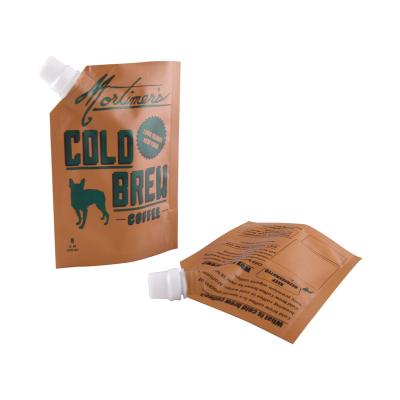 China Kraft Paper Moisture Proof Bags Printing Foil Pouch With Spout Plastic Bags For Liquids for sale