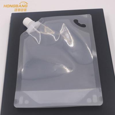 China Hot Sale Barrier Food Packaging Bag PE Juice Food Grade Plastic Liquid Transparent Spout Pouches for sale