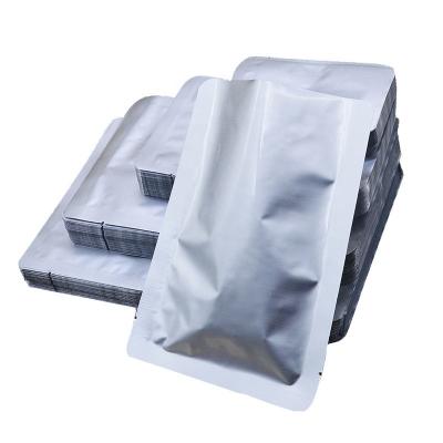 China Recyclable in stock wholesale 3 sides sealed flat mylar foil vacuum snack bags for sale