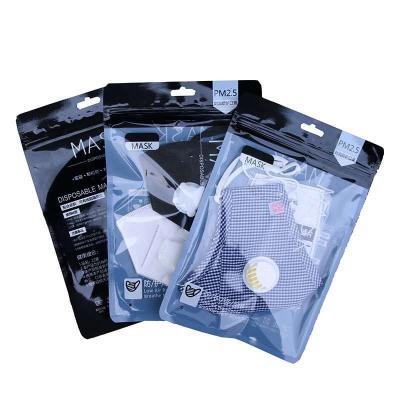 China Custom Printing Resealable Barrier Plastic Mouth-muffle N95 Mask Medical Packaging Ziplock Bag for sale