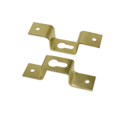 China Heavy Industry 15x62mm Photo Hook Hardware Accessories Golden Picture Frame Hidden Hanger Hooks for sale