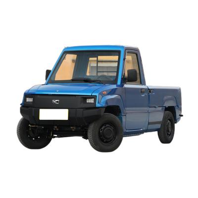 China 2 Pure Electric Mini Royal Blue 4 Doors Cute Pickup Household Trailer Pure Electric Horsepower Mangia for sale