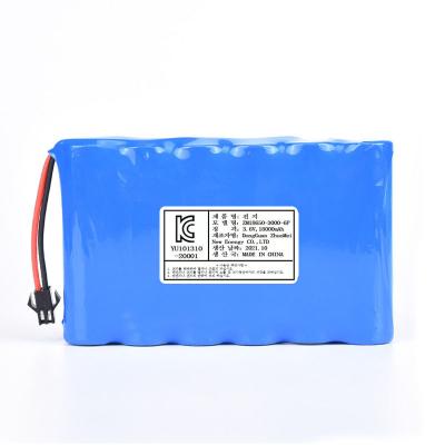 China Pack 18000mAh 3.7v6.5A 1S6P lithium ion rechargeable battery (3000mAh cell 3000mAh certificate 18650 battery pack) with PCM and cable for sale