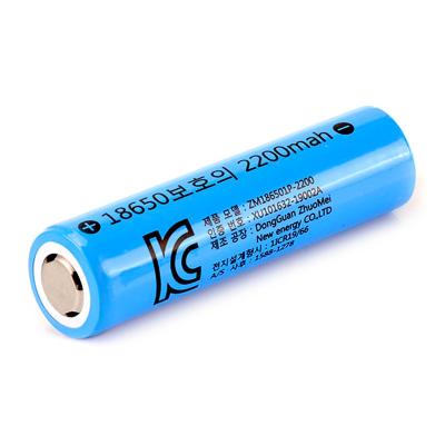 China toys kc certificate 18650 battery 2200mAh 3.7v rechargeable Li-ion battery 18650 lithium ion batteries with PCM for sale