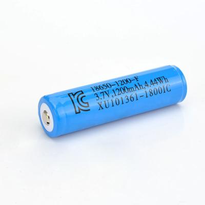 China toys kc certificate rechargeable battery 1200mAh 1200mah 3.7v Li-ion battery 18650 lithium ion batteries with PCM for sale