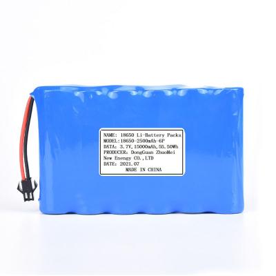 China toys kc certificate 18650 battery pack 15000mAh 3.7v 1S6P (2500mAh) Li-ion battery pack 18650 lithium ion rechargeable batteries cells for sale