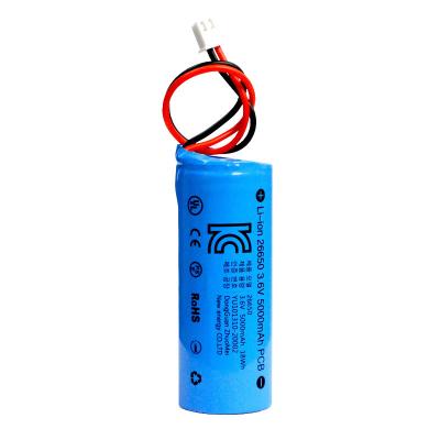 China toys kc certificate 26650 Li-ion battery 26650 rechargeable lithium ion battery 26650 battery 5000mAh 3.7v with top PCM and cable for sale