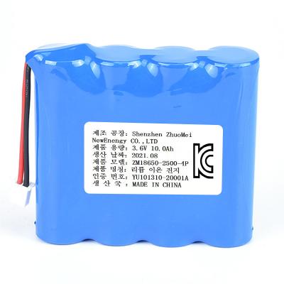 中国 Rechargeable Battery Pack 10000mAh 3.7v6.5A 1S4P (Toys 18650 Cell 2500mAh Battery) Lithium Li Ion Battery With PCM And Cable 販売のため