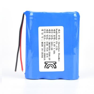 中国 Rechargeable Battery Pack 7500mAh 3.7v 6.5A 1S3P (Toys 18650 Cell 2500mAh Battery) Lithium Li Ion Battery With PCM And Cable 販売のため