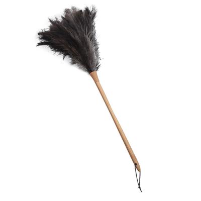 China All Use Broom Furniture Cleaning Household Handle Ostrich Feather Wood Duster for sale